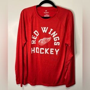 Men’s Official Fanatics Dri Fit Detroit Red Wings Long Sleeve